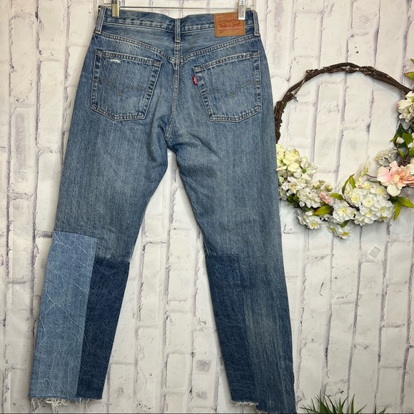 Levi’s 501 Patchwork Ragged Lands Denim Jeans - Picture 5 of 13
